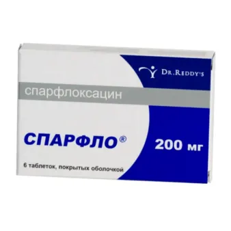 Спарфлоксацин Spar (Флоксимар, Спарфло) таб. 200мг №6